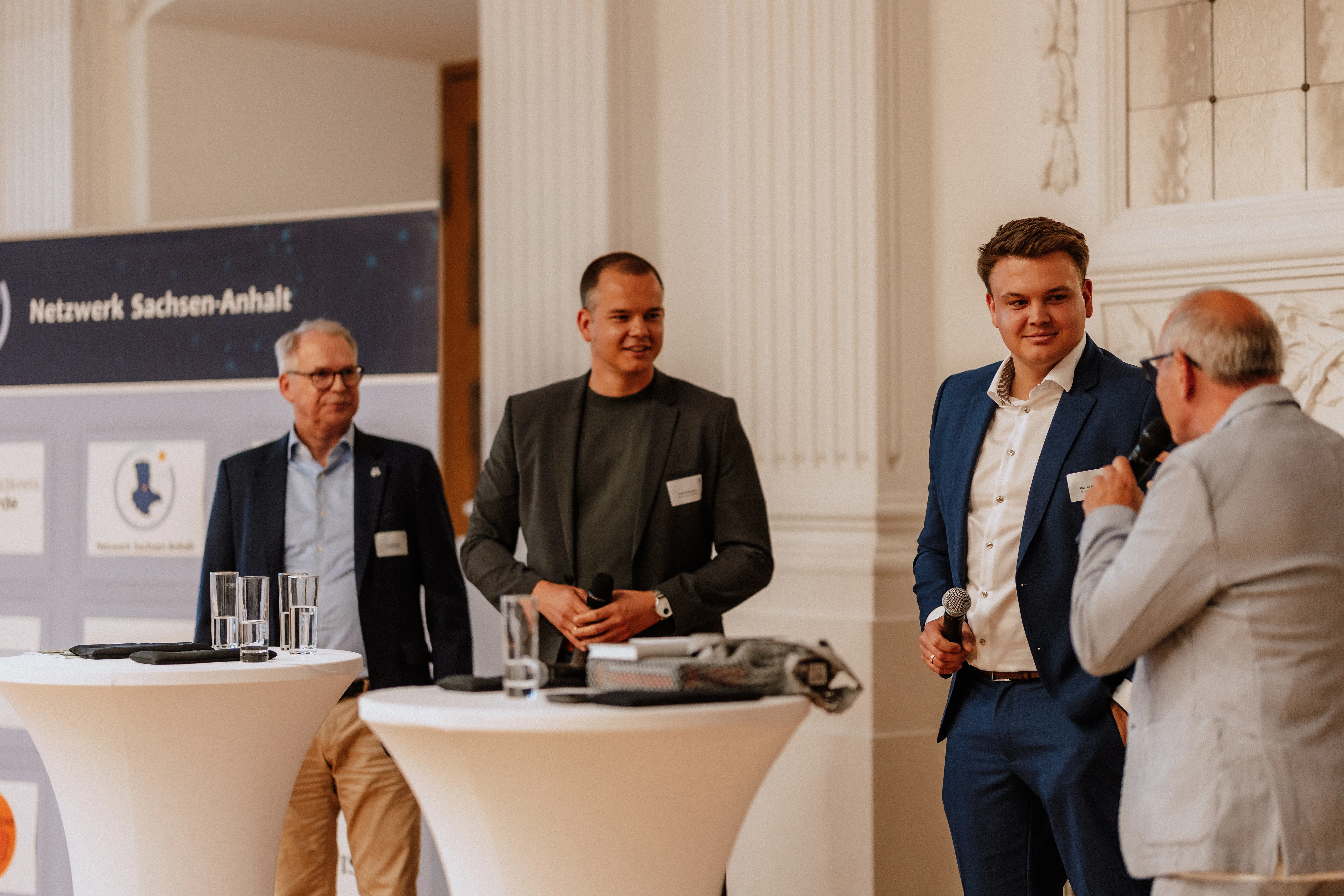 Hannes Benecke und Robert Benecke beim Unternehmerstammtisch Sachsen-Anhalt